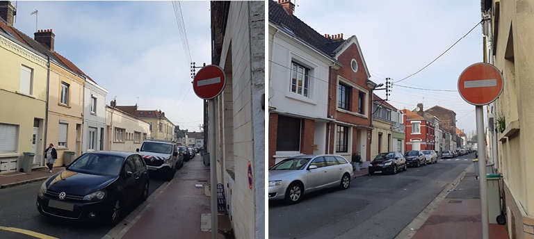 Les sens interdits de la rue de la Reconnaissance à Calais